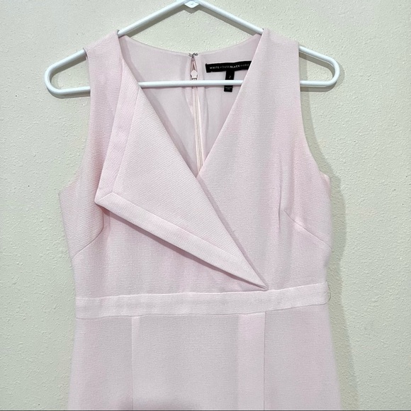 WHBM Blush V-NECK SLEEVELESS pencil DRESS womens size 2 - Picture 3 of 10